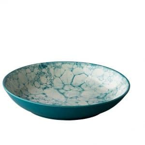 Diep Bord Turquoise 21cm Bubbles QU90102