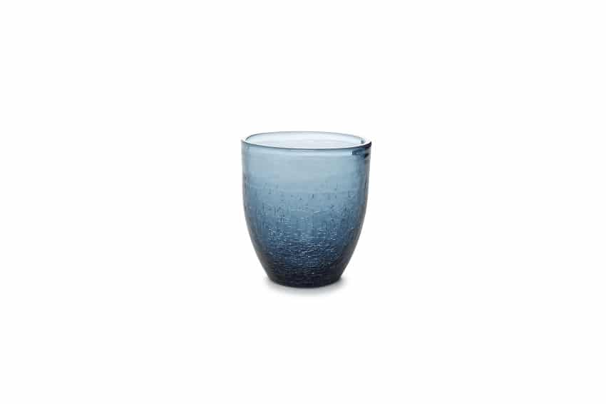 Glas 0.25l Blauw Crackle 169110
