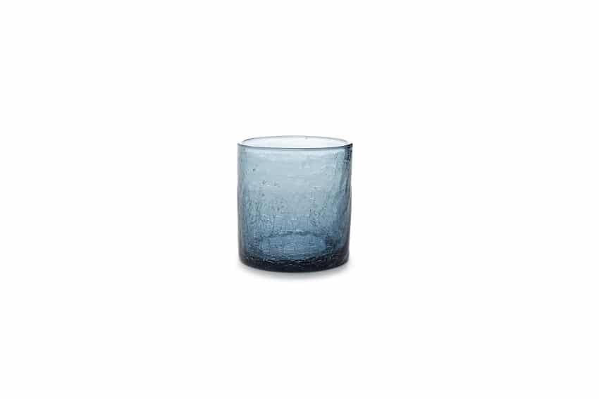 Whiskyglas 0.22l Blauw Crackle 169112