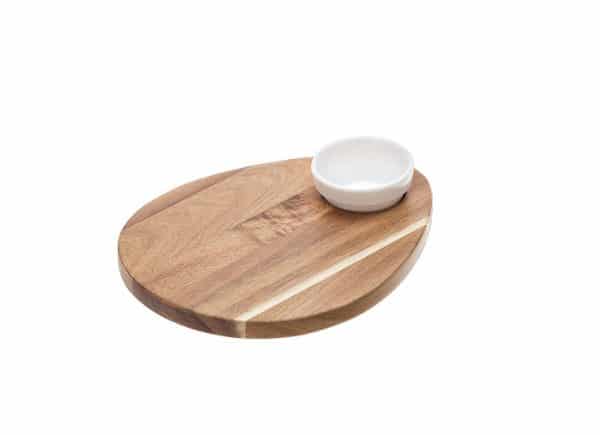 Acasia-bamboe serveer tray, melamine bowl HIP tafelen S5028
