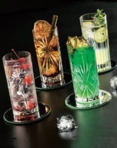 Mixology set RCR glaswerk, Longdrink glazen set van 4 HIP tafelen