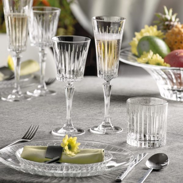 Champagneflure, wijnglas, glaswerk RCR glazen, waterglas hip tafelen