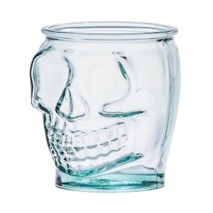 Happy Skull cocktailgl, recycled glas, glaswerk, bartender, drinksas
