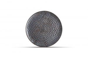 Plat bord 20cm gehamerd silver Brass, Bord gehamerd