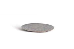 Plat bord 20cm gehamerd silver Brass, Bord gehamerd