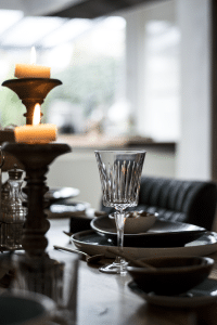 Serviesgoed, gedekte tfel, styling table, blauw-bruin, Hip tafelen to go