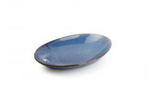 Diep bord 30x21xH3,7-5,5cm blue Nova