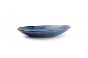 Diep bord 30x21xH3,7-5,5cm blue Nova