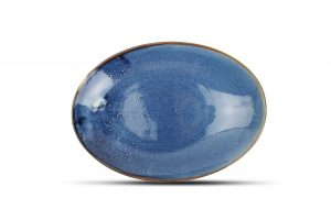 Diep bord 30x21xH3,7-5,5cm blue Nova