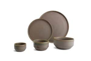 Kom 6xH4,5cm Brown Structo , serviesgoed