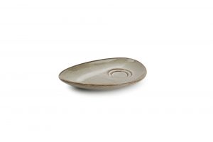 Schotel 20x13cm Grey Ceres , cappuccino, koffie kop, porselein
