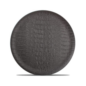 604151#W22-Plat bord 27cm black Croco