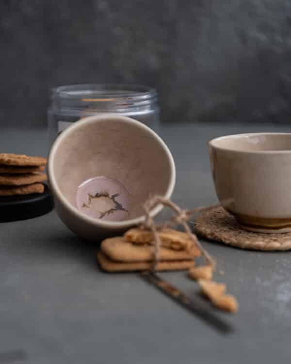 handgemaakt mokje van keramiek, oordoos kopje voor koffie, cappuccino