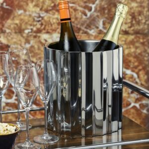 CHAMPAGNEKOELER 22XH23CM DUBBELWANDIG WAVE