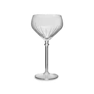 Cocktailglas 29cl Noble. Prachtige cocktailglazen: martiniglazen, margaritaglazen, coupes en copaglazen. Elk glas heeft een subtiel reliëf.