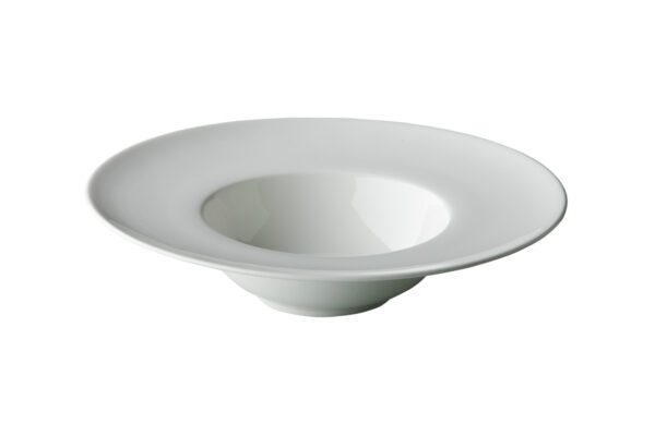 Q Fine China bord met brede rand diep 27,5 cm