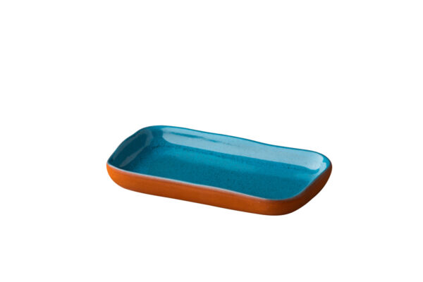 Stoneheart snack tapas bord 15 x 8,5 cm blauw