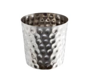 RVS friet/presentatiebakje gehamerd 8,5cm 420ml