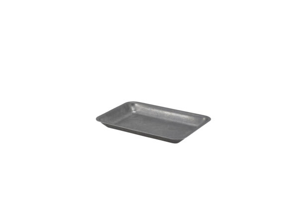 Vintage RVS serveer schaal 20 x 14 x 2 cm