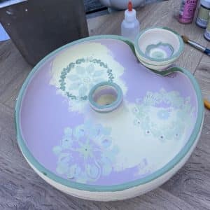 servies beschilderen workshop, creatief uitje