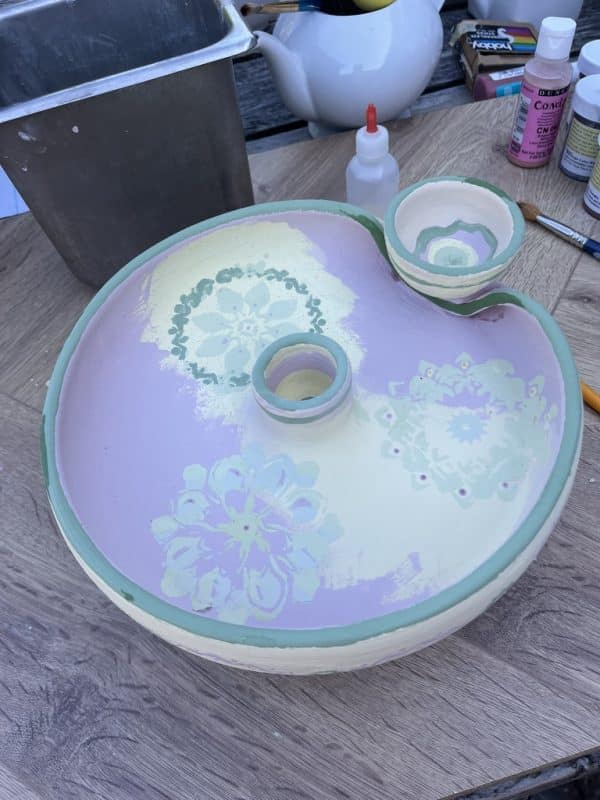 servies beschilderen workshop, creatief uitje
