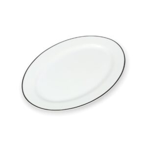 Serveerschaal 30,5x20,5xH2,5cm black rim Bistro