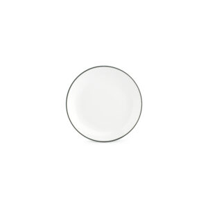 Plat bord 15cm coupe green rim Basic White