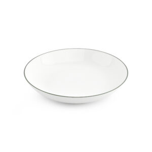 Kom 21xH4cm coupe green rim Basic White