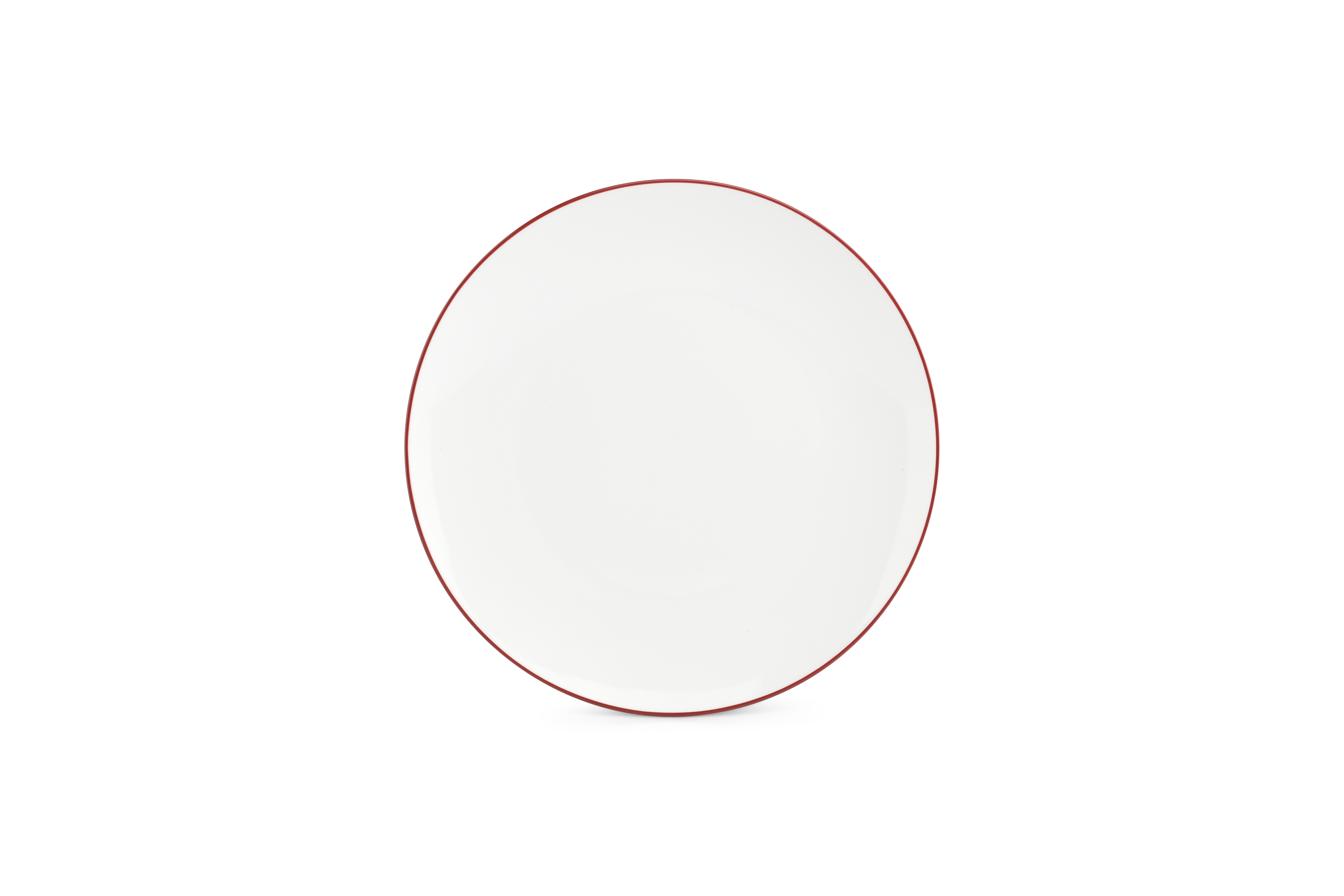 Plat bord 24cm coupe burgundy rim Basic White