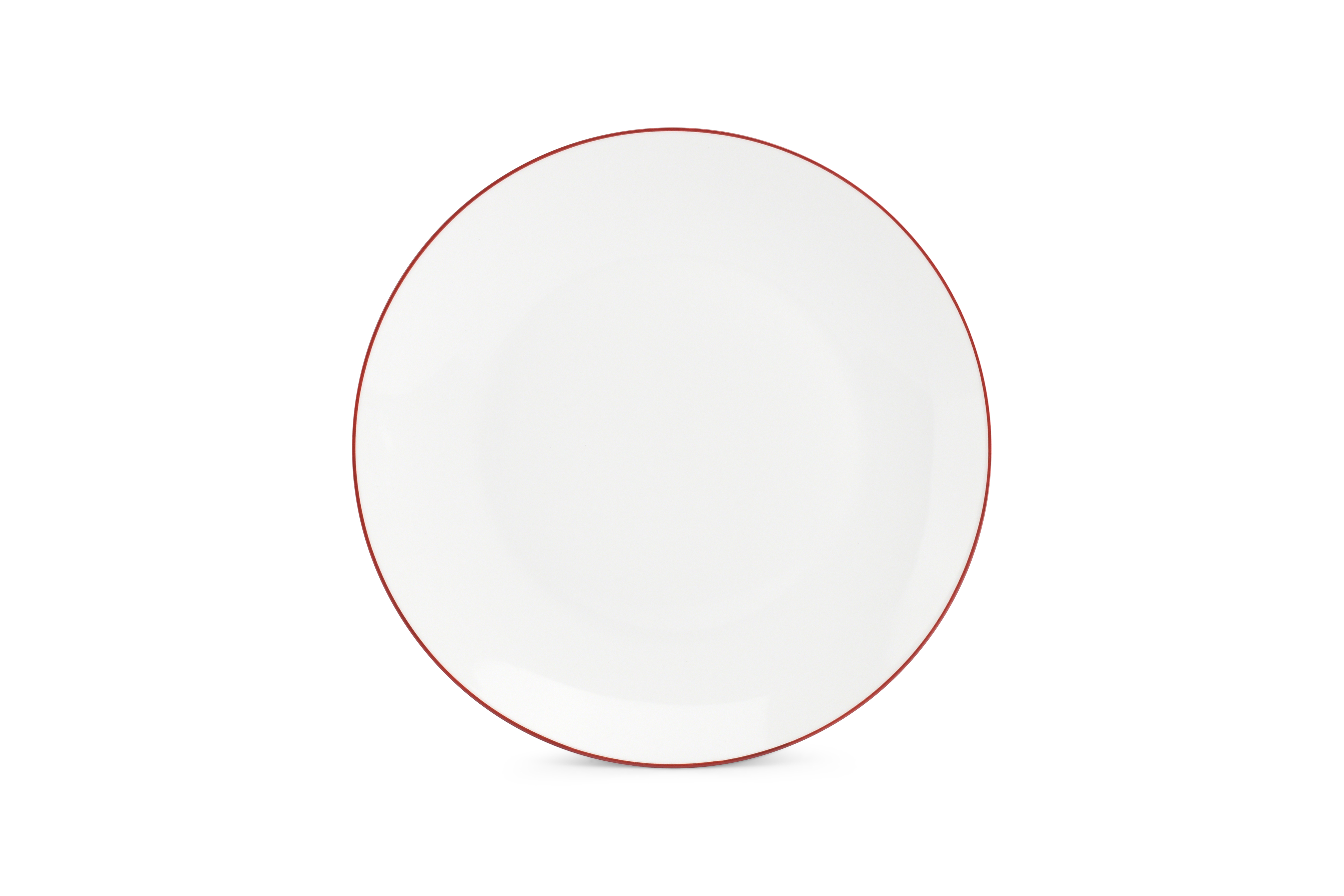 Plat bord 26,5cm coupe burgundy rim Basic White
